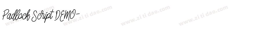 Padlock Script DEMO字体转换